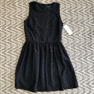 French Connection polka sparks sleeveless fit and flare dress size 2